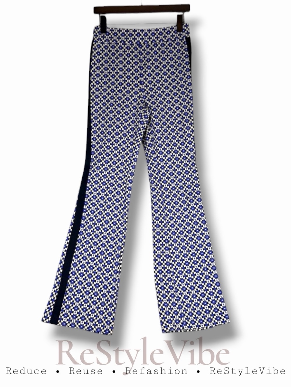 MAEVE ANTHROPOLOGIE Women Size XS Pants High Rise Fit Geometric Pattern Pull-On